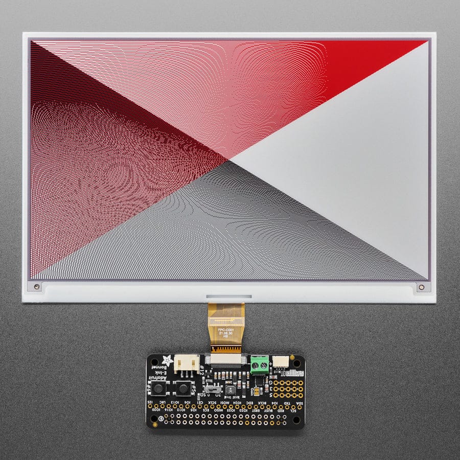 Adafruit E-Ink Bonnet for Raspberry Pi - 24-pin E-Paper Displays by Adafruit - The Pi Hut