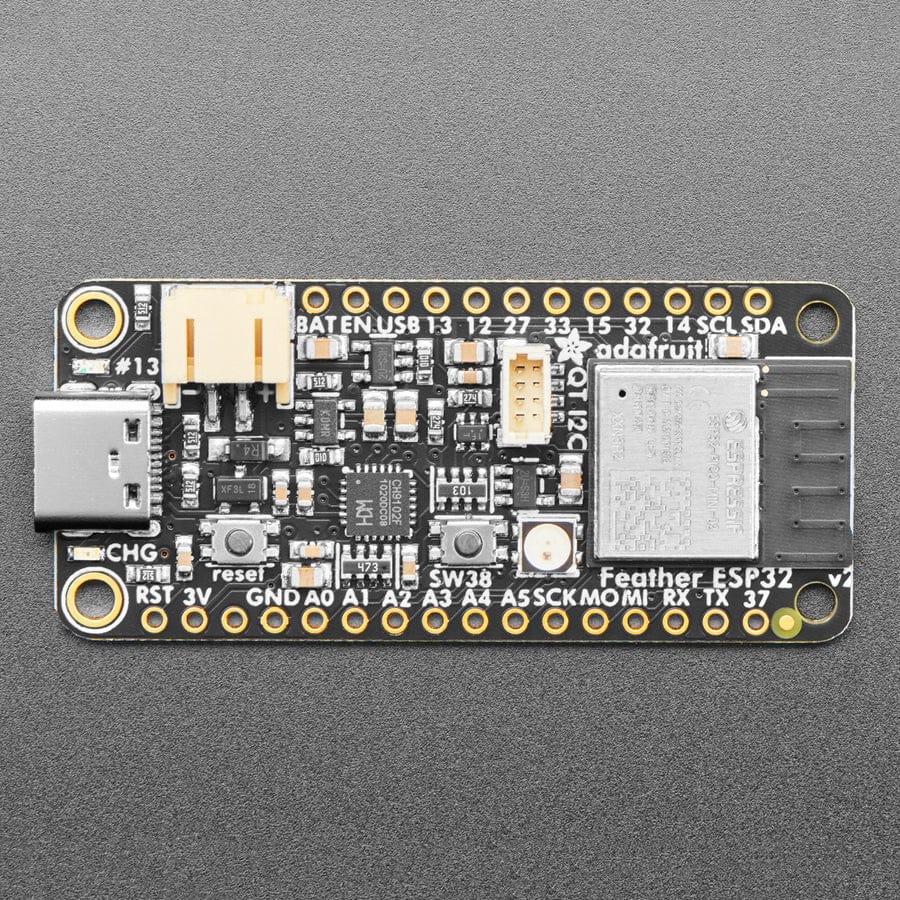 Adafruit ESP32 Feather V2 -  8MB Flash + 2 MB PSRAM (STEMMA QT) by Adafruit - The Pi Hut
