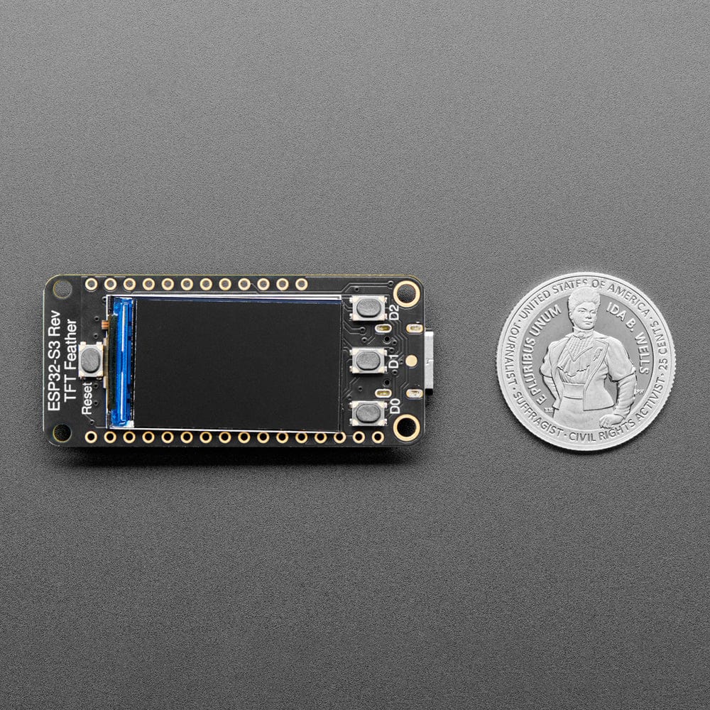 Adafruit ESP32-S3 Reverse TFT Feather with w.FL Antenna by Adafruit - The Pi Hut