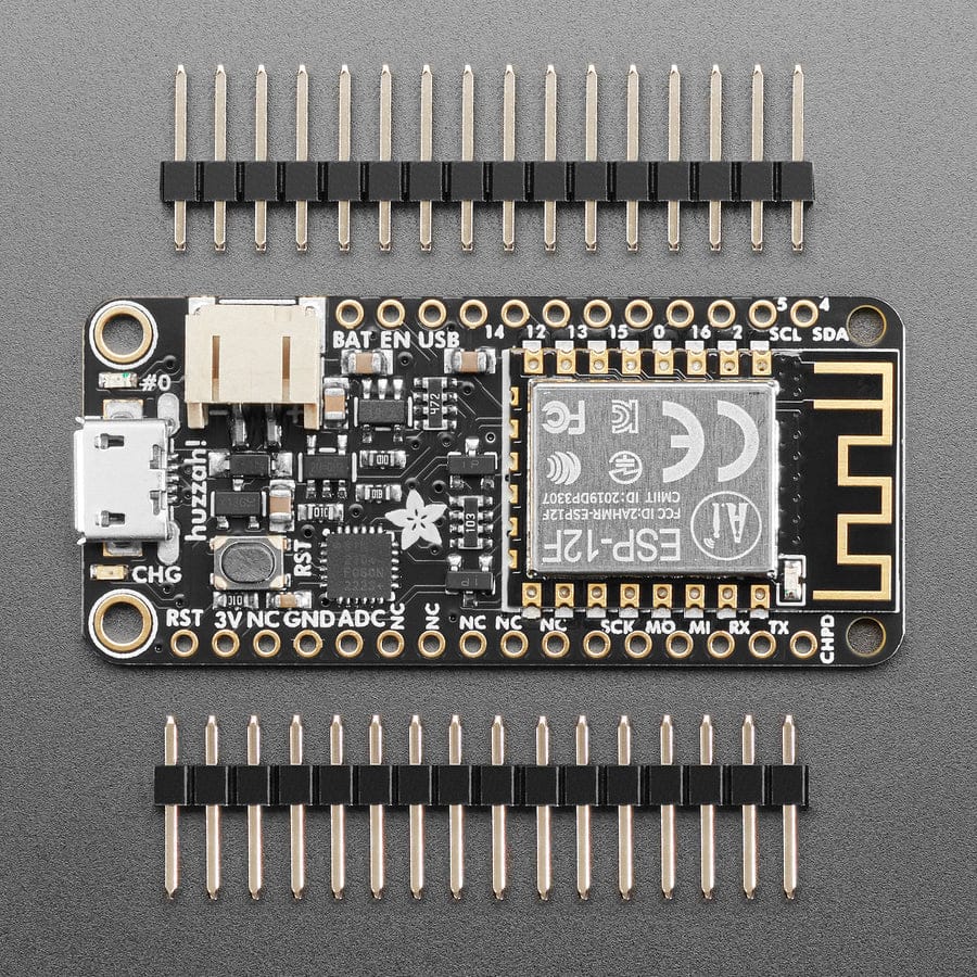 Adafruit Feather HUZZAH with ESP8266 - Loose Headers by Adafruit - The Pi Hut