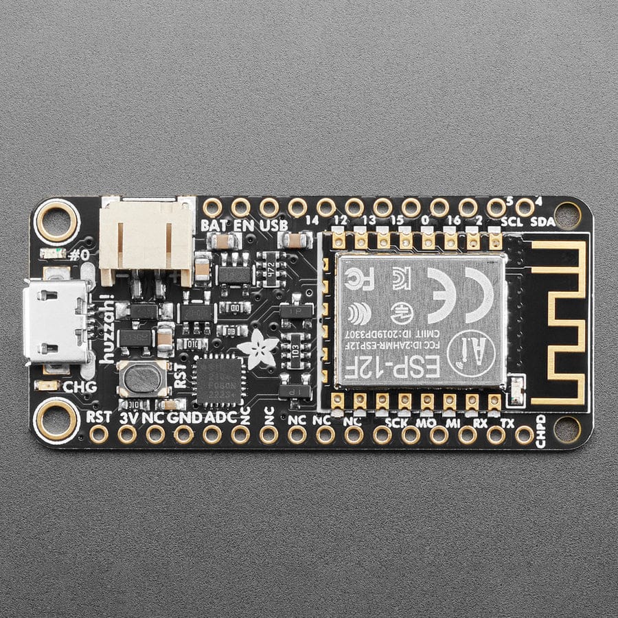 Adafruit Feather HUZZAH with ESP8266 - Loose Headers by Adafruit - The Pi Hut