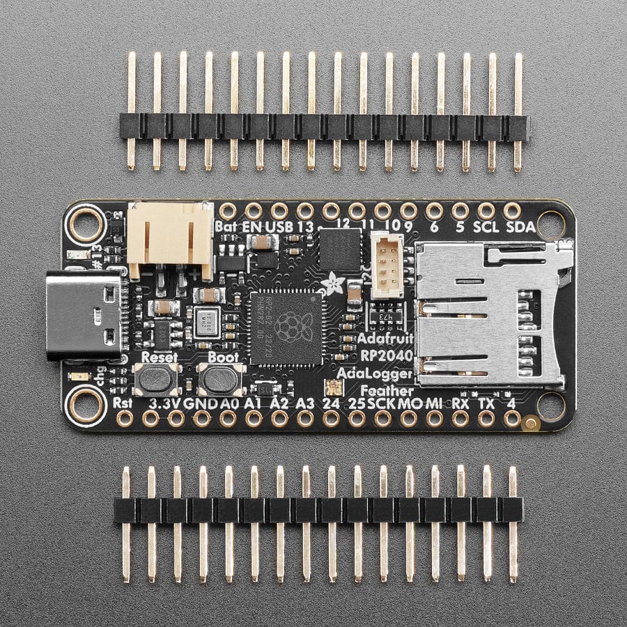 Adafruit Feather RP2040 Adalogger - 8MB Flash with microSD Card - STEMMA QT / Qwiic by Adafruit - The Pi Hut