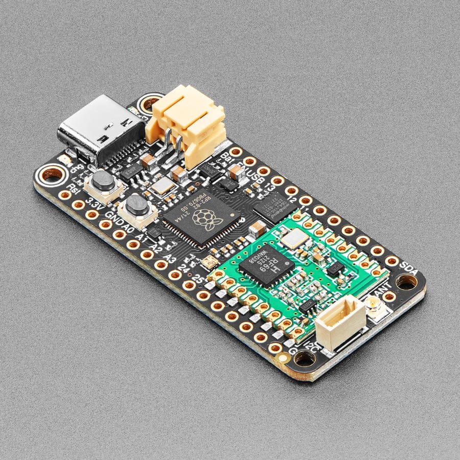 Adafruit Feather RP2040 RFM69 Packet Radio - 868 or 915MHz - RadioFruit and STEMMA QT by Adafruit - The Pi Hut