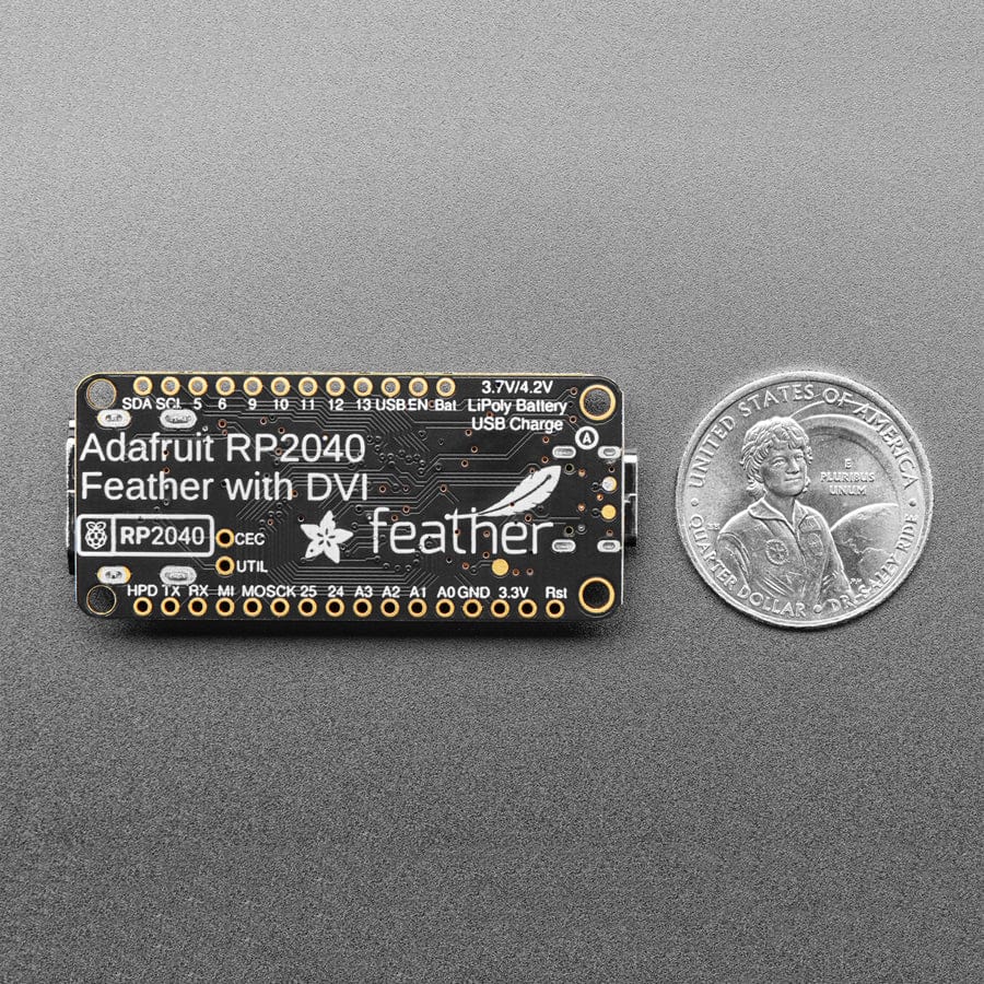 Adafruit Feather RP2040 with DVI Output Port - Works with HDMI by Adafruit - The Pi Hut
