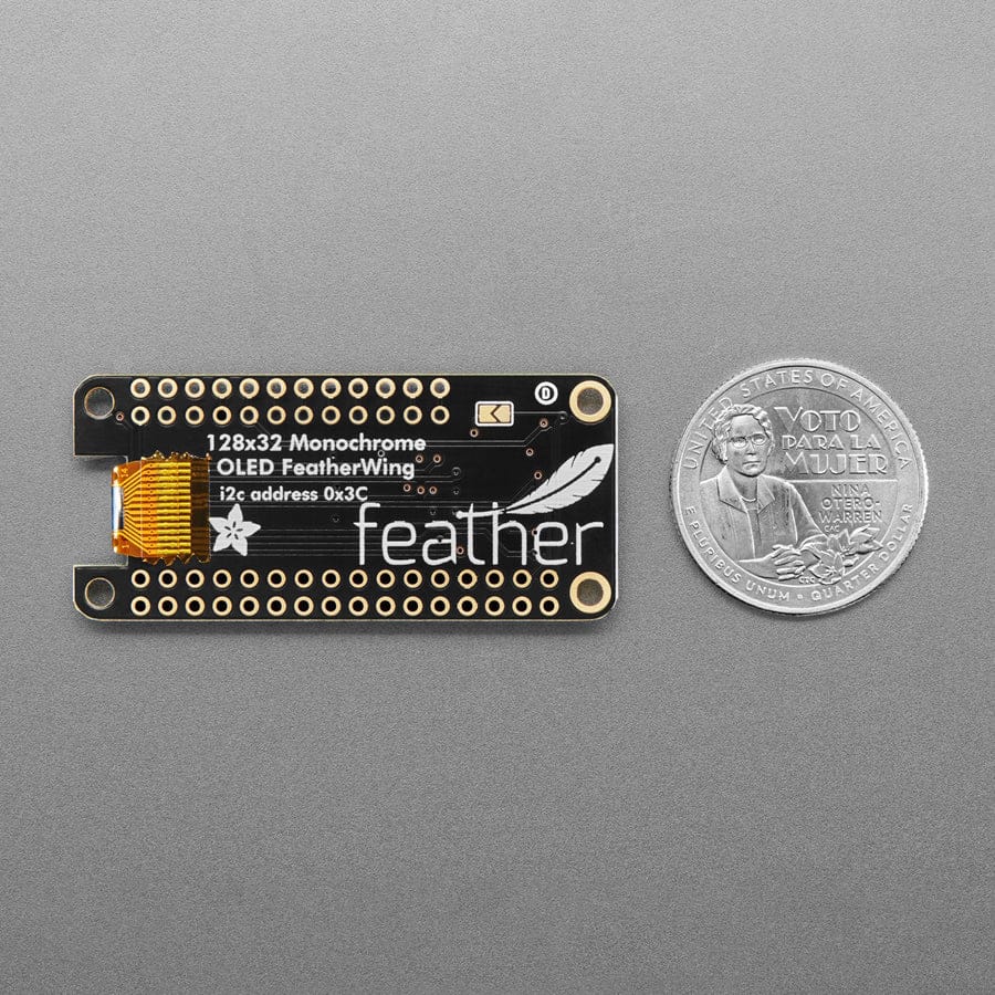 Adafruit FeatherWing OLED - 128x32 OLED Add-on For Feather by Adafruit - The Pi Hut