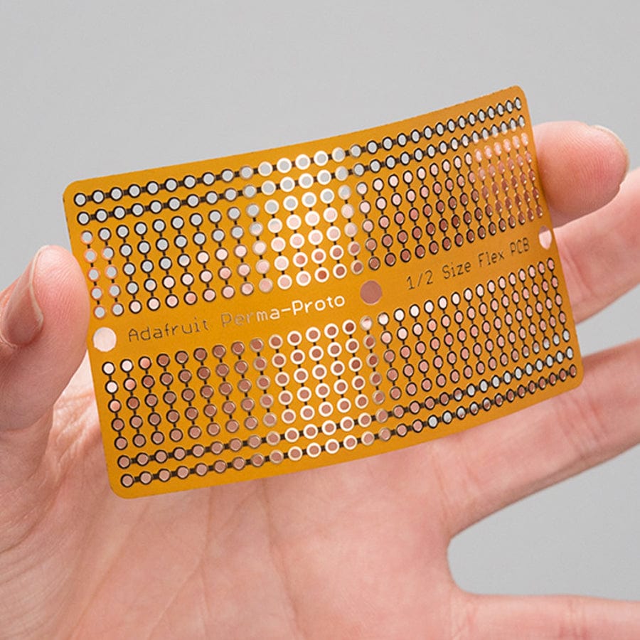 Adafruit Flex Perma-Proto - Half-sized Breadboard Flex-PCB by Adafruit - The Pi Hut