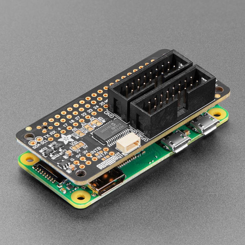 Adafruit GPIO Expander Bonnet - 16 Additional I/O over I2C by Adafruit - The Pi Hut