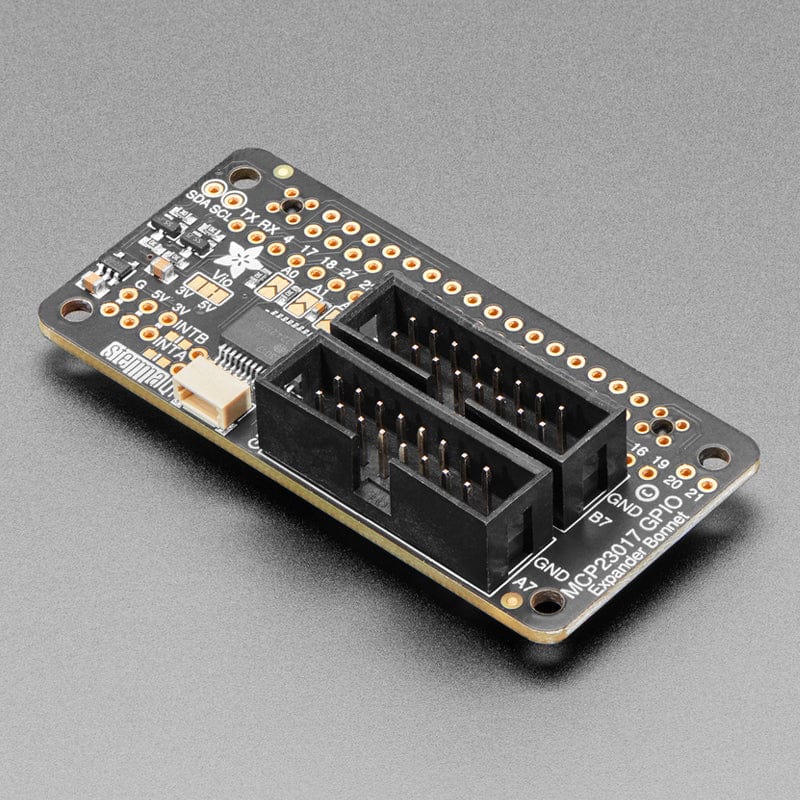 Adafruit GPIO Expander Bonnet - 16 Additional I/O over I2C by Adafruit - The Pi Hut