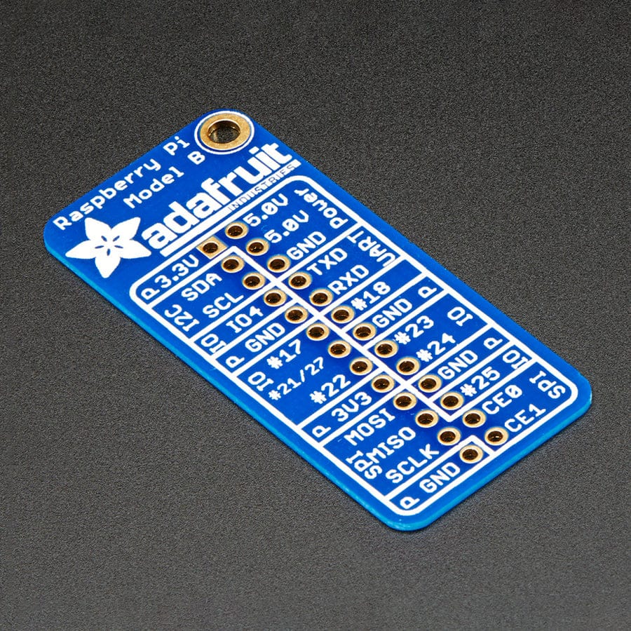 Adafruit GPIO Reference Card for Raspberry Pi Model B by Adafruit - The Pi Hut