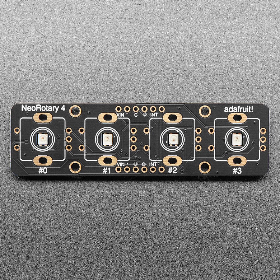 Adafruit I2C Quad Rotary Encoder Breakout with NeoPixel - STEMMA QT / Qwiic - The Pi Hut