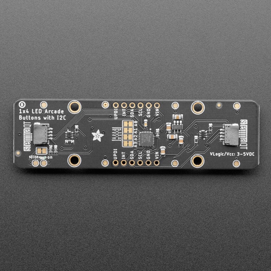 Adafruit LED Arcade Button 1x4 - STEMMA QT I2C Breakout (STEMMA QT / Qwiic) by Adafruit - The Pi Hut