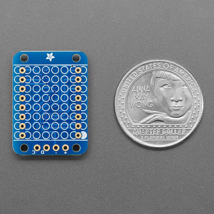 Adafruit Mini 8x8 LED Matrix with I2C Backpack - Ultra Bright White by Adafruit - The Pi Hut