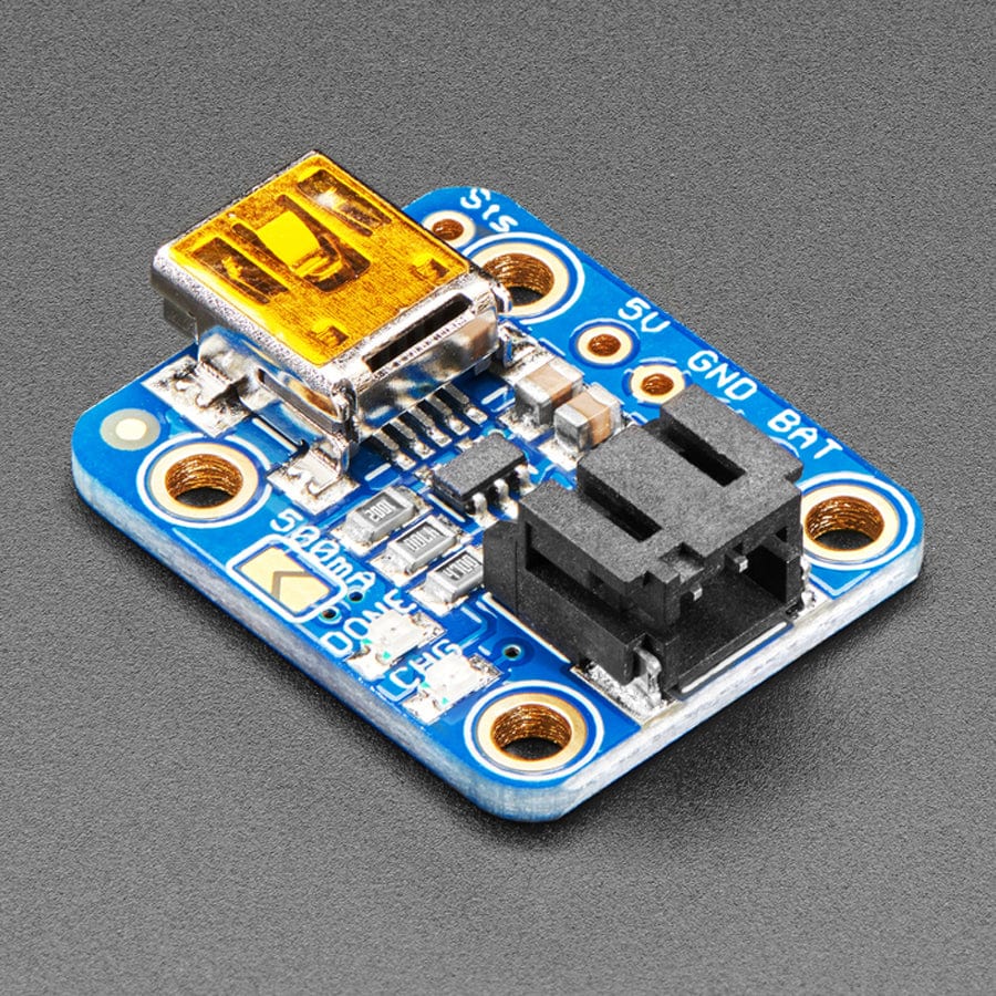 Adafruit Mini Lipo w/Mini-B USB Jack - USB LiIon/LiPoly charger (v1) - The Pi Hut