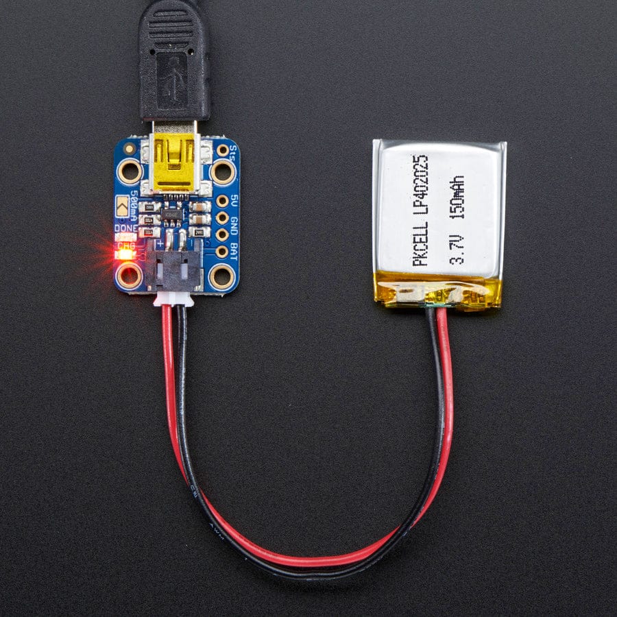 Adafruit Mini Lipo w/Mini-B USB Jack - USB LiIon/LiPoly charger (v1) - The Pi Hut