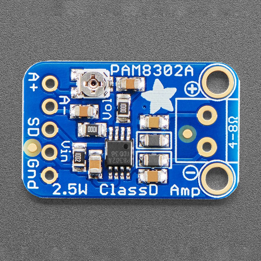 Adafruit Mono 2.5W Class D Audio Amplifier - PAM8302 by Adafruit - The Pi Hut