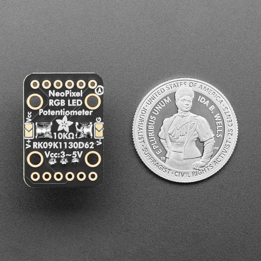 Adafruit NeoPot - Clear Shaft Potentiometer with RGB NeoPixel by Adafruit - The Pi Hut