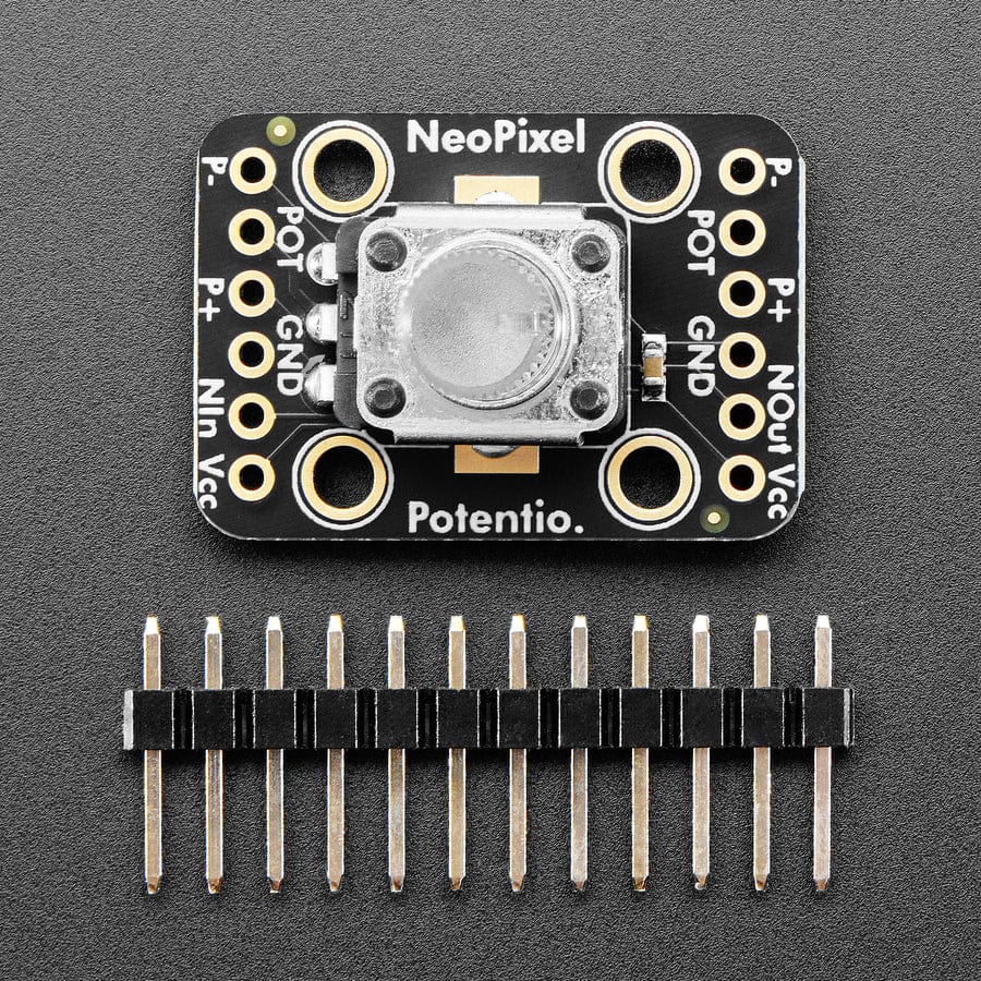 Adafruit NeoPot - Clear Shaft Potentiometer with RGB NeoPixel by Adafruit - The Pi Hut
