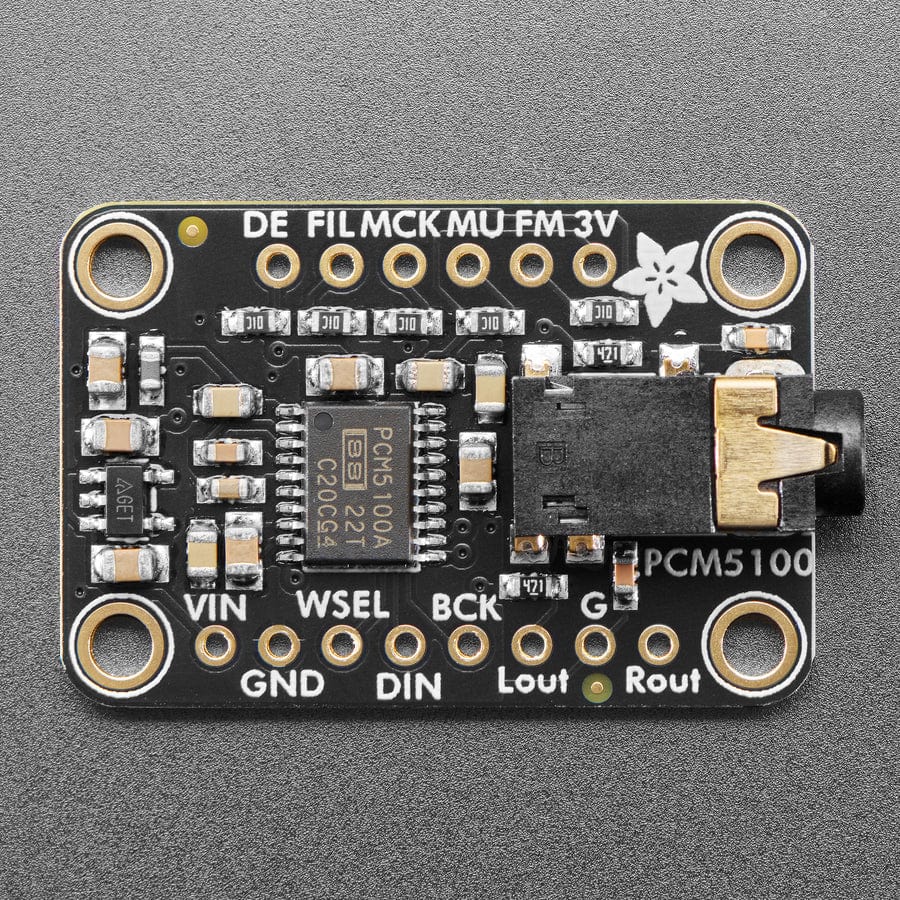 Adafruit PCM5100 I2S DAC with Line Level Output - 100dB SNR