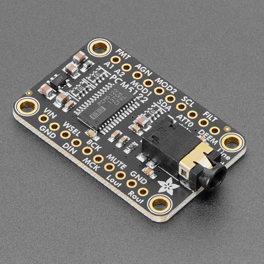 Adafruit PCM5122 I2S DAC with Line Level Output - HW, I2C or SPI by Adafruit - The Pi Hut