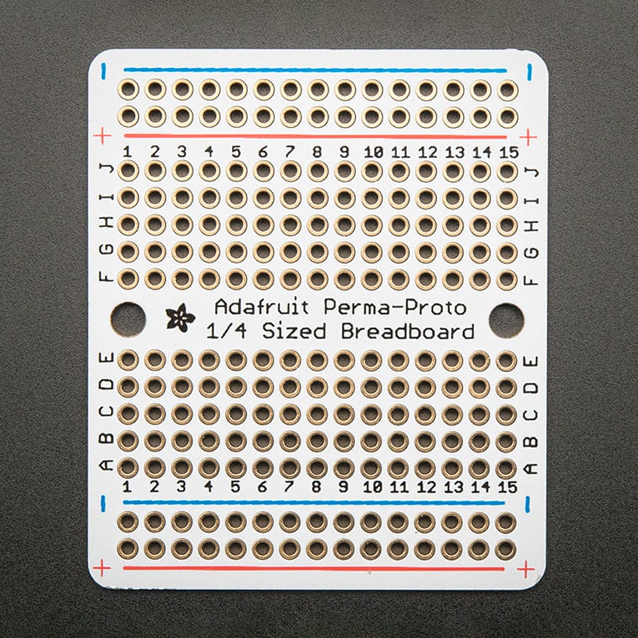Adafruit Perma-Proto Quarter-sized Breadboard PCB - Single by Adafruit - The Pi Hut