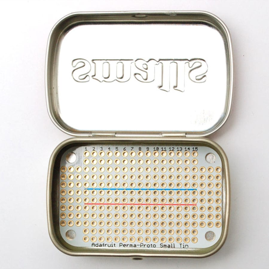 Adafruit Perma-Proto Small Mint Tin Size Breadboard PCB - 3 pack by Adafruit - The Pi Hut
