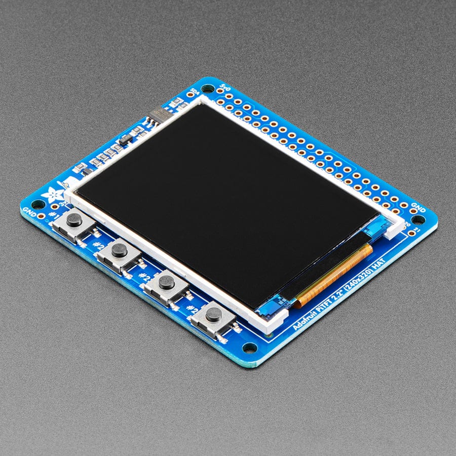 Adafruit PiTFT 2.2" HAT Mini Kit - 320 x 240 2.2" TFT - No Touch by Adafruit - The Pi Hut