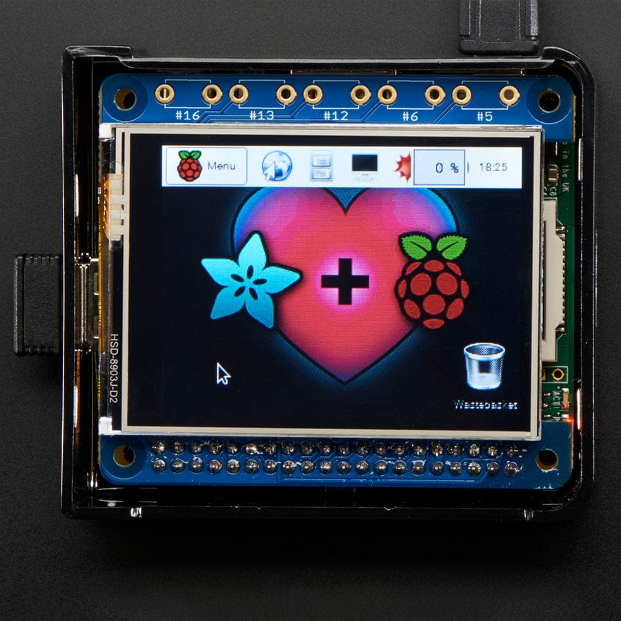 Adafruit PiTFT 2.4" HAT Mini Kit - 320 x 240 TFT Touchscreen by Adafruit - The Pi Hut