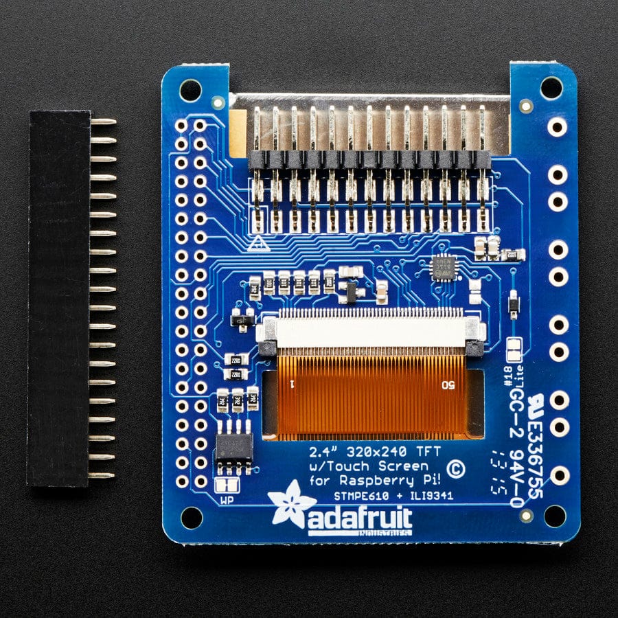 Adafruit PiTFT 2.4" HAT Mini Kit - 320 x 240 TFT Touchscreen by Adafruit - The Pi Hut