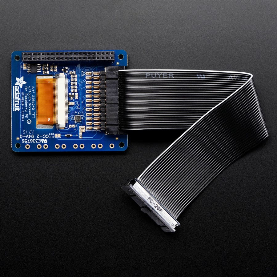 Adafruit PiTFT 2.4" HAT Mini Kit - 320 x 240 TFT Touchscreen by Adafruit - The Pi Hut