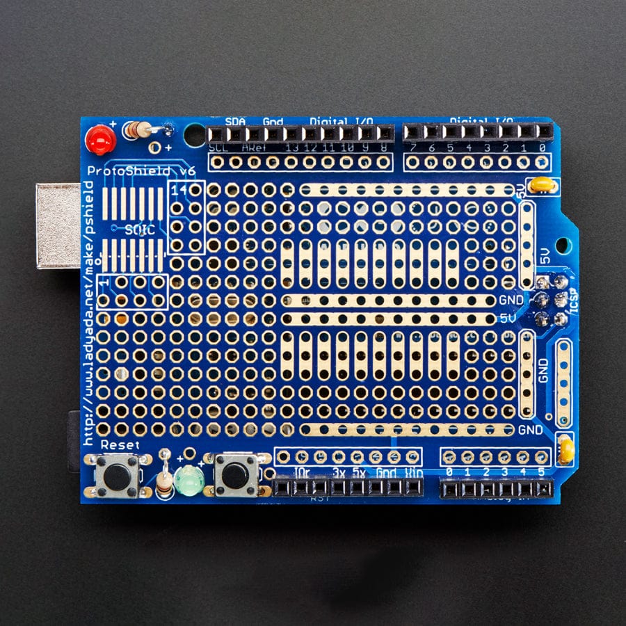 Adafruit Proto Shield for Arduino Unassembled Kit - Stackable (Version R3) by Adafruit - The Pi Hut