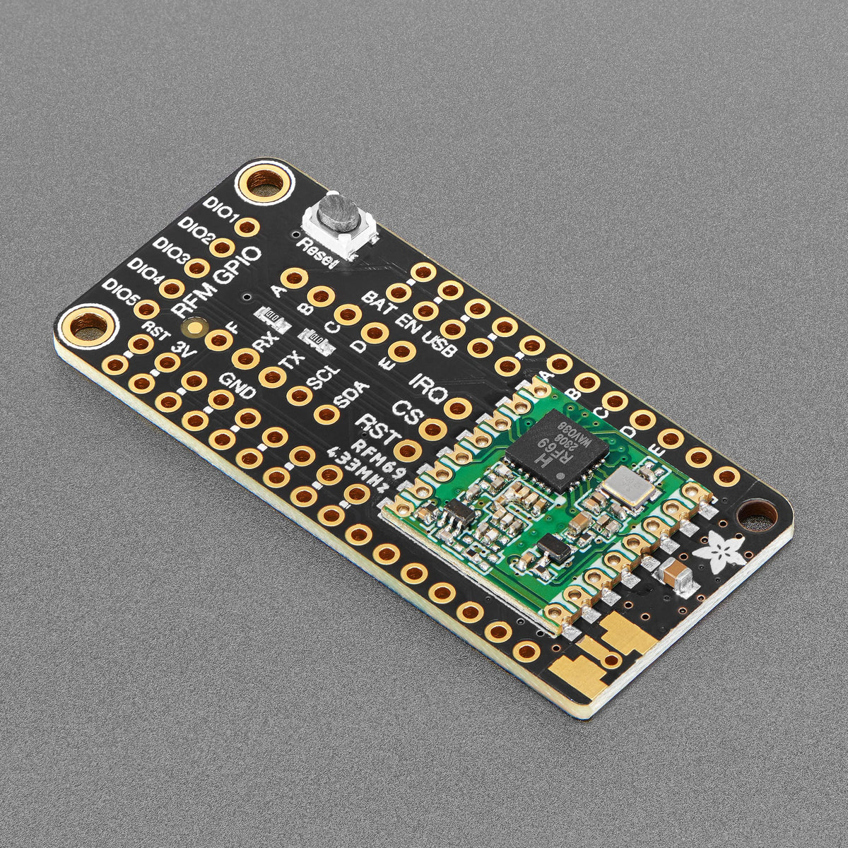 Adafruit Radio FeatherWing - RFM69HCW 433MHz (RadioFruit) by Adafruit - The Pi Hut