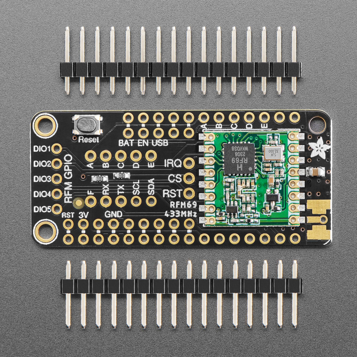 Adafruit Radio FeatherWing - RFM69HCW 433MHz (RadioFruit) by Adafruit - The Pi Hut