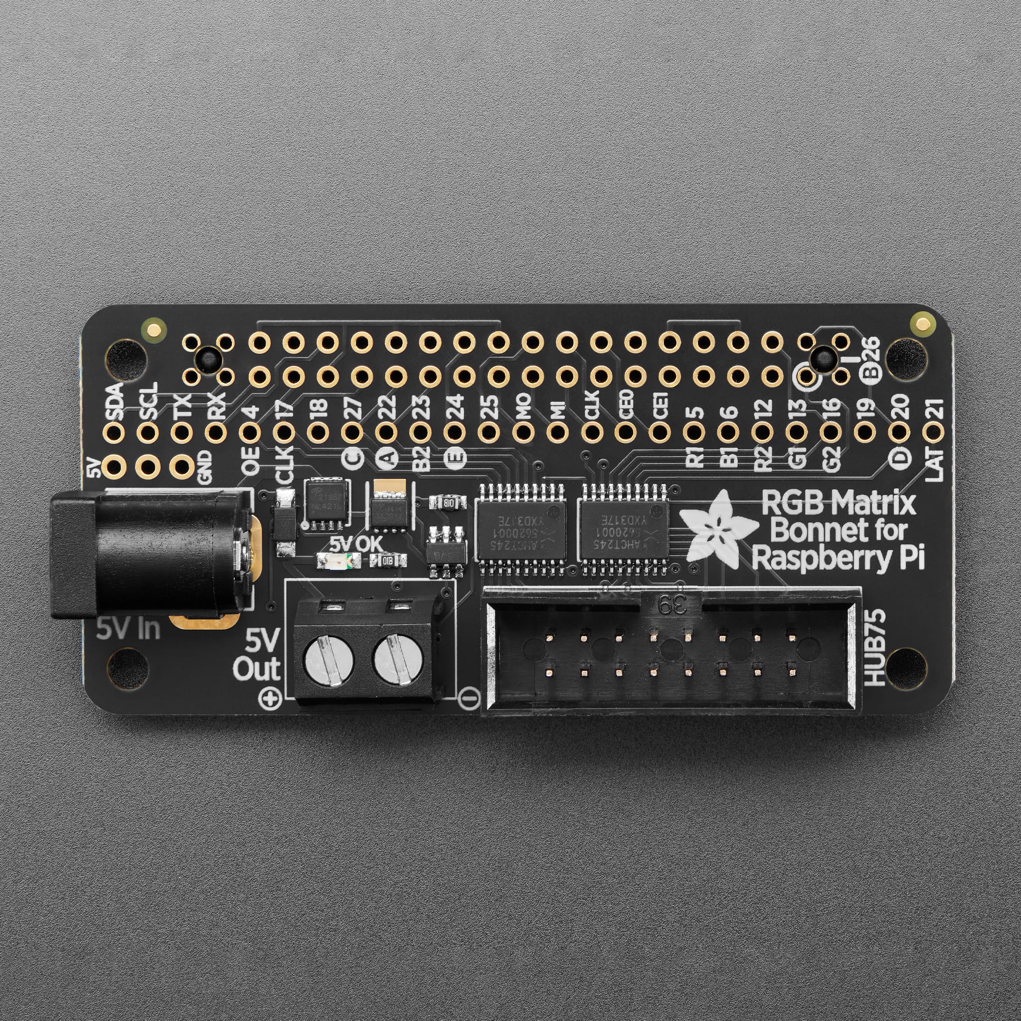 Adafruit RGB Matrix Bonnet for Raspberry Pi by Adafruit - The Pi Hut