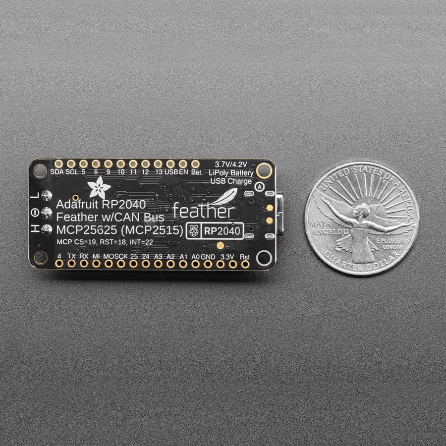 Adafruit RP2040 CAN Bus Feather with MCP2515 CAN Controller - STEMMA QT by Adafruit - The Pi Hut