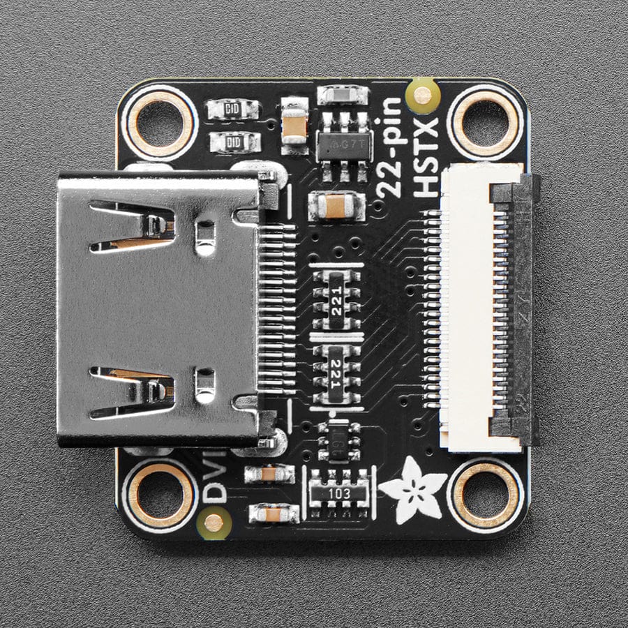 Adafruit RP2350 22-pin FPC HSTX to DVI Adapter for HDMI Displays by Adafruit - The Pi Hut