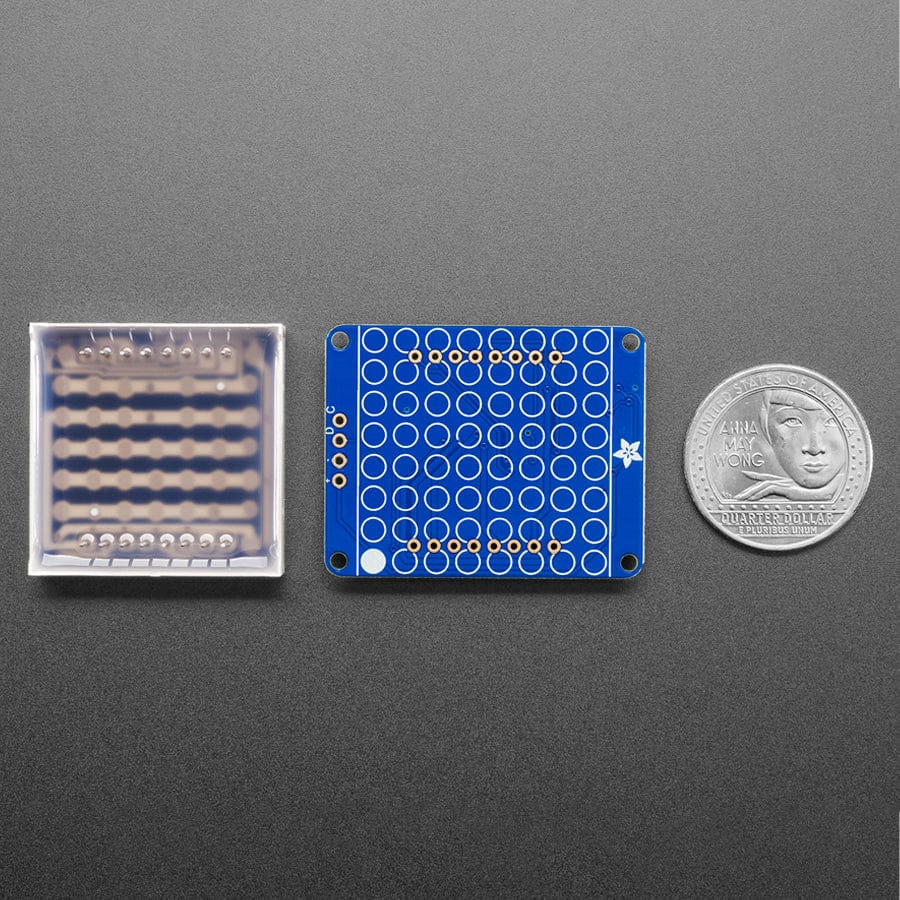 Adafruit Small 1.2" 8x8 LED Matrix with I2C Backpack - Red by Adafruit - The Pi Hut