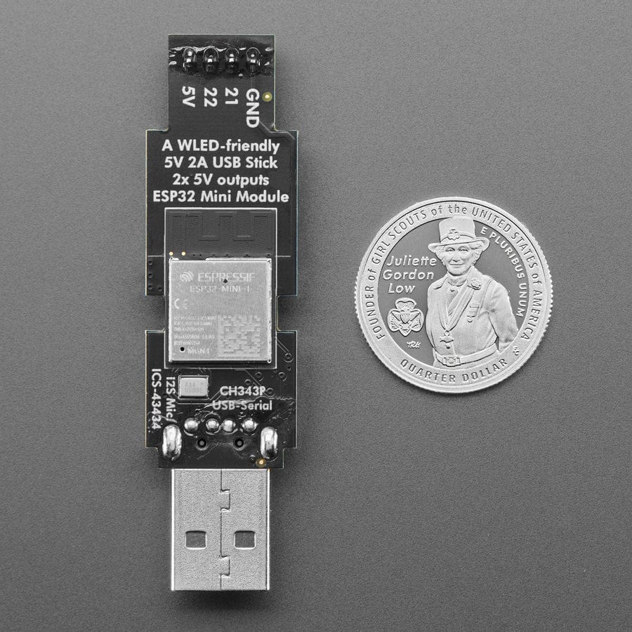 Adafruit Sparkle Motion Stick - WLED-Friendly USB Stick by Adafruit - The Pi Hut