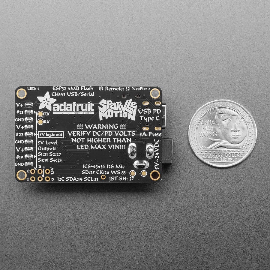 Adafruit Sparkle Motion with wFL External Antenna - WLED and xLights Board by Adafruit - The Pi Hut