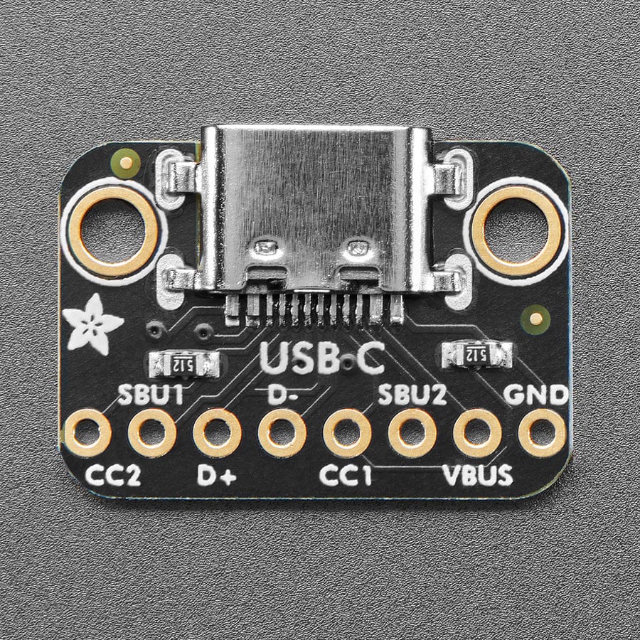 Adafruit Sunken USB Type C Breakout Board - Downstream Connection by Adafruit - The Pi Hut