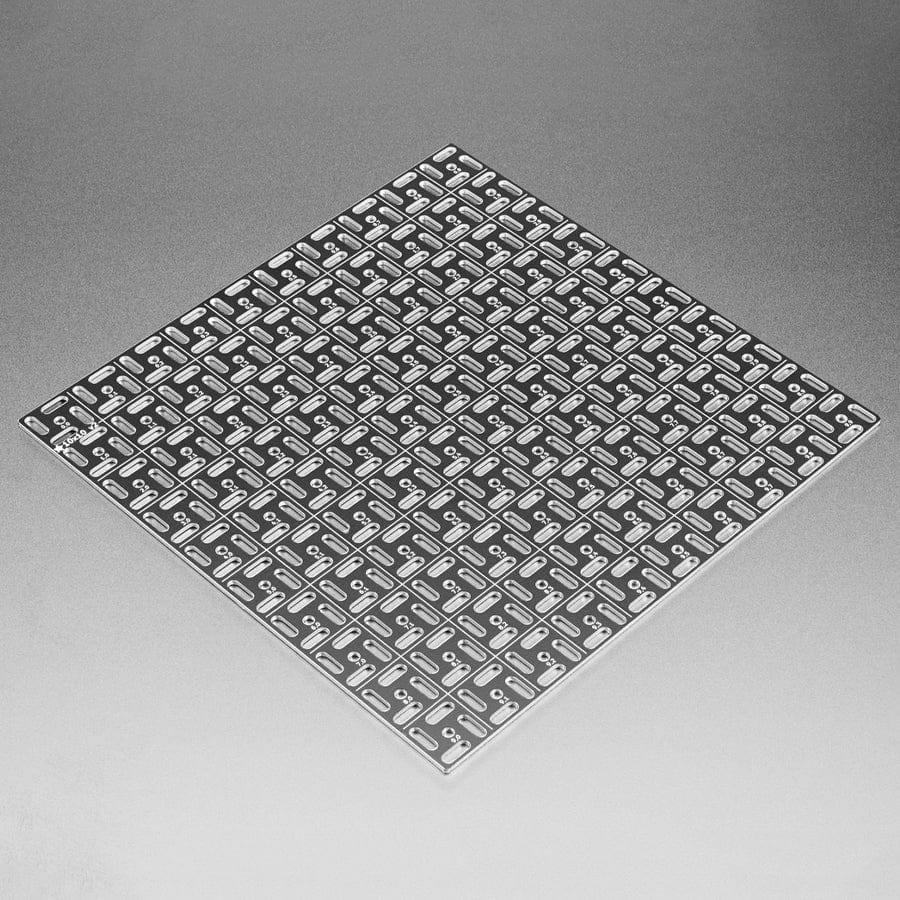 Adafruit Swirly Aluminum Mounting Grid for 0.1" Spaced PCBs - 10x10 - The Pi Hut