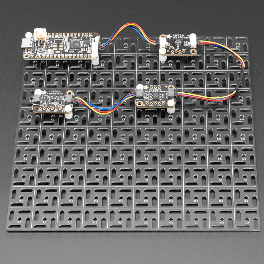 Adafruit Swirly Aluminum Mounting Grid for 0.1" Spaced PCBs - 10x10 by Adafruit - The Pi Hut