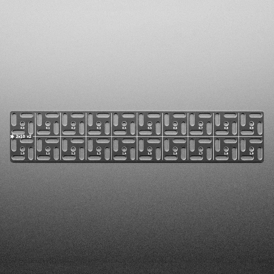 Adafruit Swirly Aluminum Mounting Grid for 0.1" Spaced PCBs - 2x10 by Adafruit - The Pi Hut