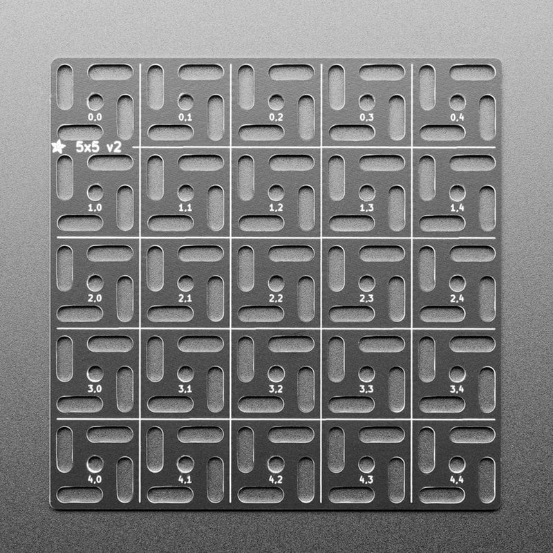 Adafruit Swirly Aluminum Mounting Grid for 0.1" Spaced PCBs - 5x5 - The Pi Hut