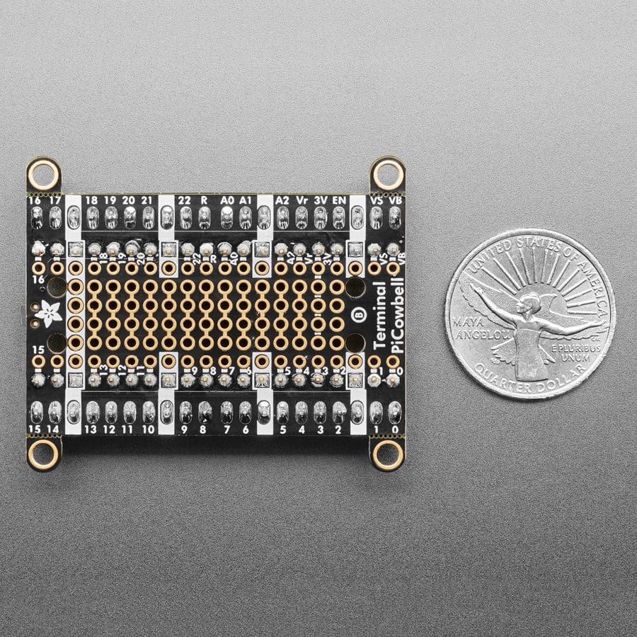 Adafruit Terminal PiCowbell for Pico with Pre-Soldered Sockets - Reset Button & STEMMA QT by Adafruit - The Pi Hut