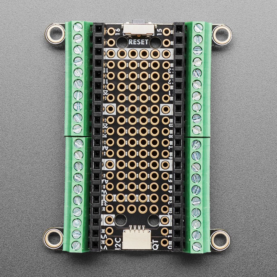 Adafruit Terminal PiCowbell for Pico with Pre-Soldered Sockets - Reset Button & STEMMA QT by Adafruit - The Pi Hut
