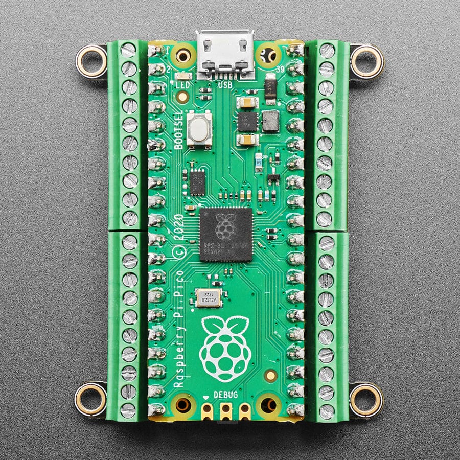 Adafruit Terminal PiCowbell for Pico with Pre-Soldered Sockets - Reset Button & STEMMA QT by Adafruit - The Pi Hut