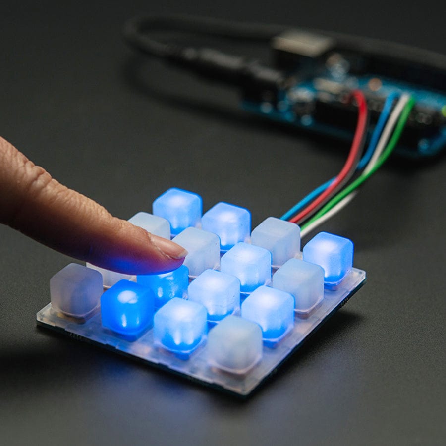 Adafruit Trellis Monochrome Driver PCB for 4 x 4 Keypad & 3mm LEDs by Adafruit - The Pi Hut