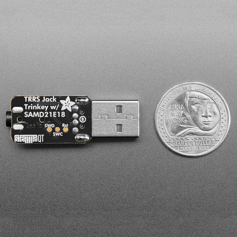 Adafruit TRRS Trinkey - USB Key for Assistive Technology by Adafruit - The Pi Hut