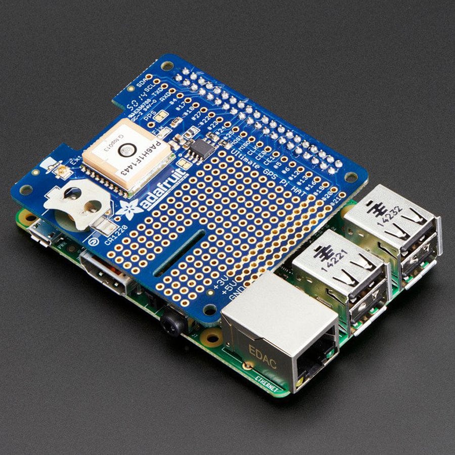 Adafruit Ultimate GPS HAT for Raspberry Pi (Mini Kit) by Adafruit - The Pi Hut