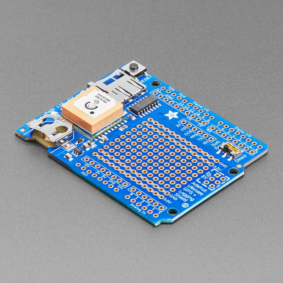 Adafruit Ultimate GPS Logger Shield - Includes GPS Module by Adafruit - The Pi Hut